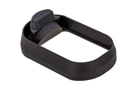 The Taran Tactical Carry Magazine Well for Glock 19 Gen 4 features a black anodized finish